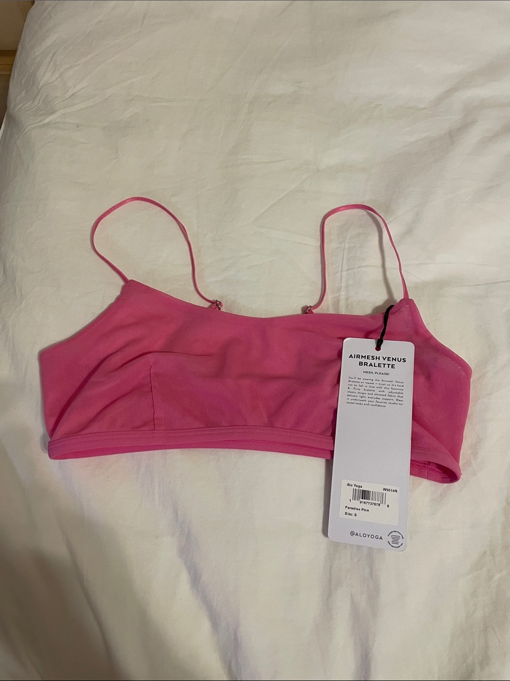 ALO Airmesh Venus Bralette in Paradeise  Pink size S